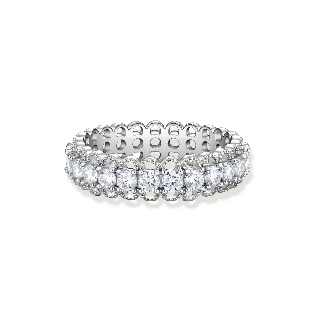 Moissanite Infinity Eternity Ring