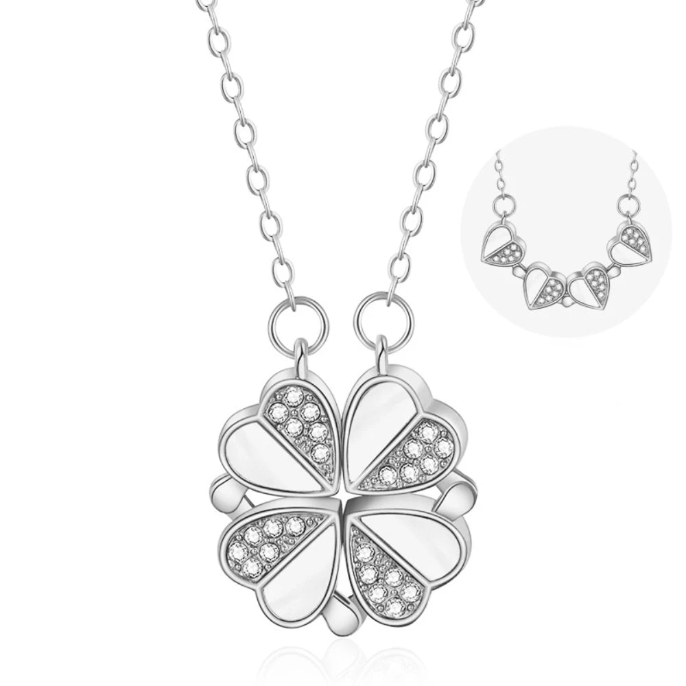 Amara Clover Heart Pendant Necklace