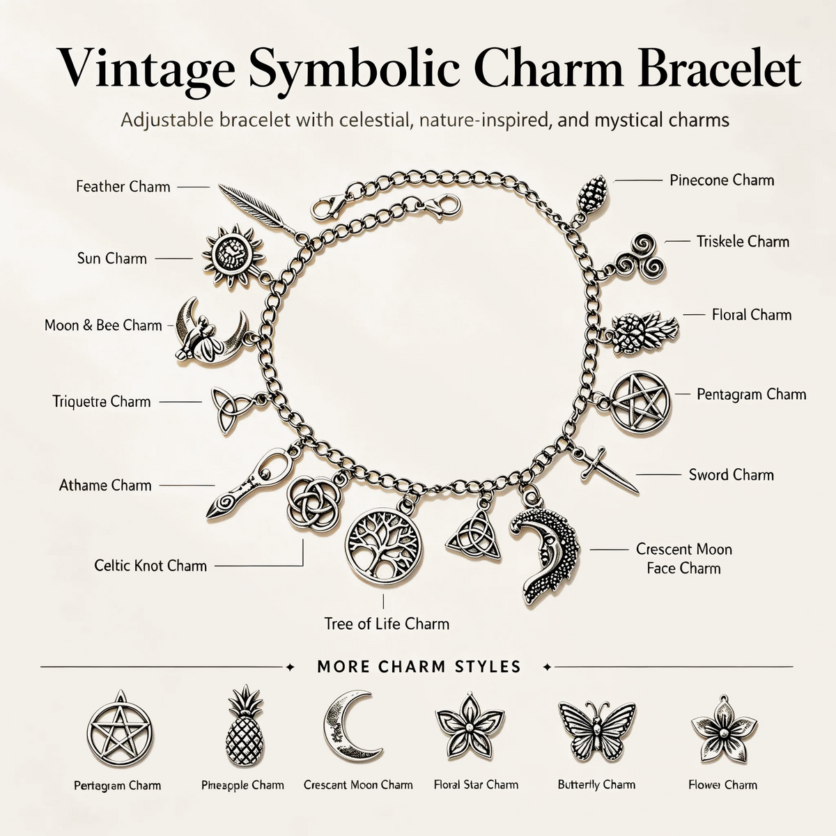 Moonlit Charm Wrap bracelet - view 3
