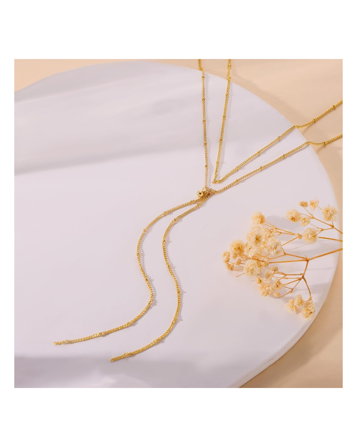 Solèil Pearl Drop Y-Necklace
