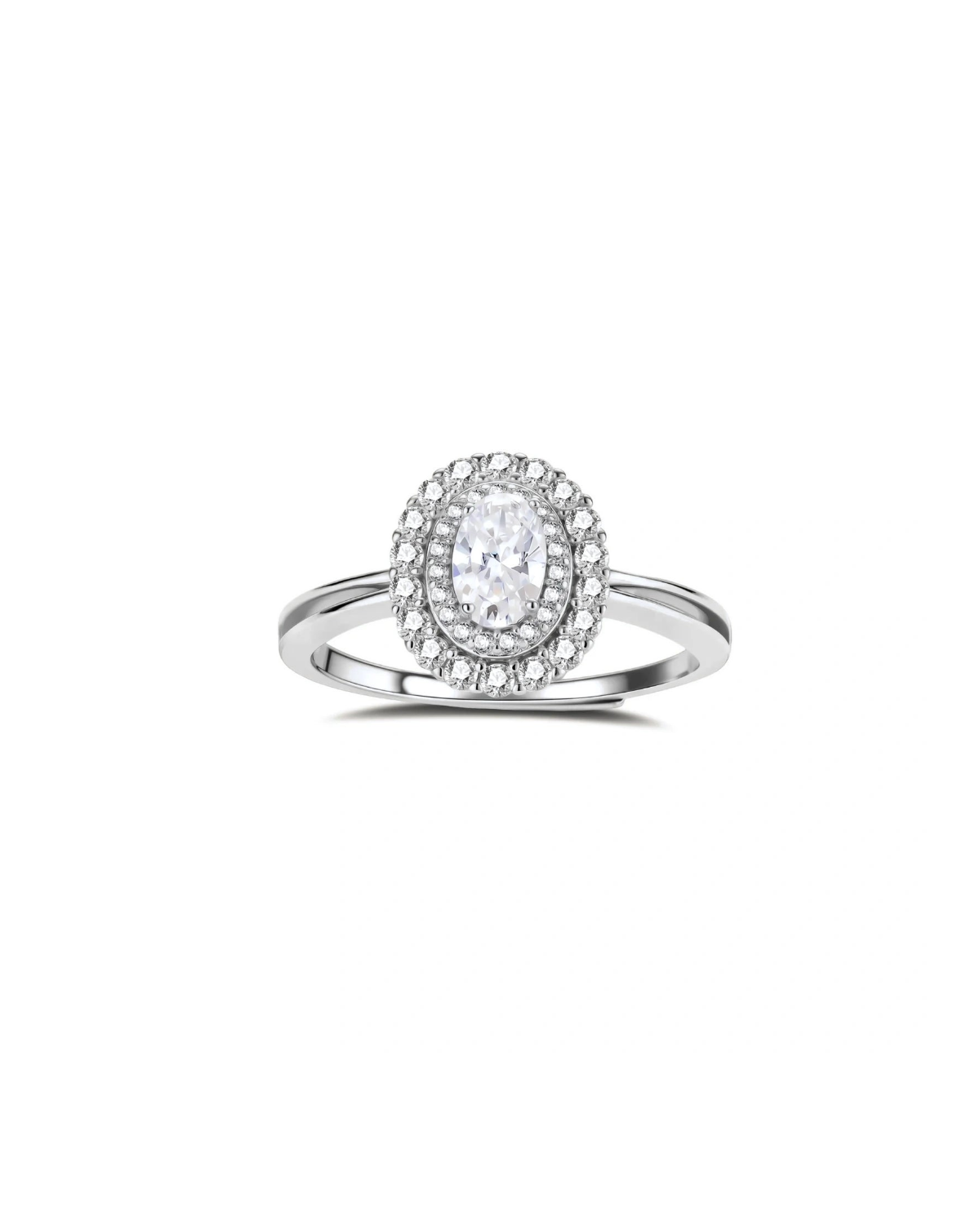 Double Halo Promise Moissanite Ring