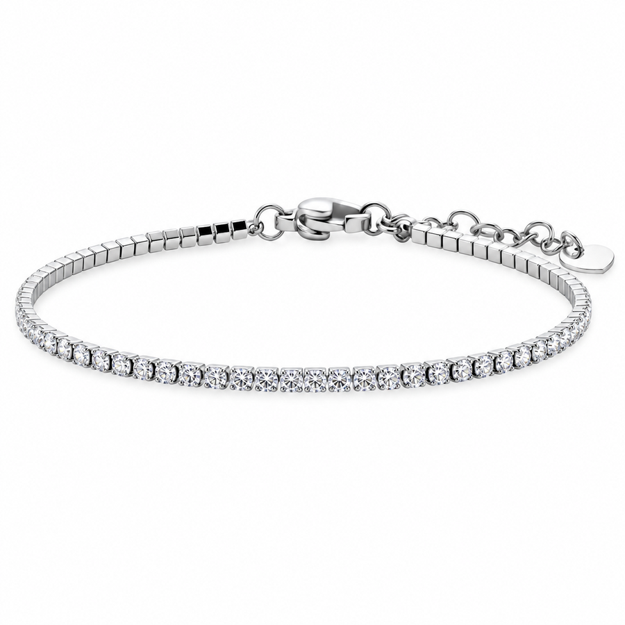 Clear Zircon Tennis Bracelet – Stainless Steel