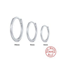 Thin Sterling Silver Huggie Earrings for Women - Minimalist Design, Hypoallergenic 925 Silver