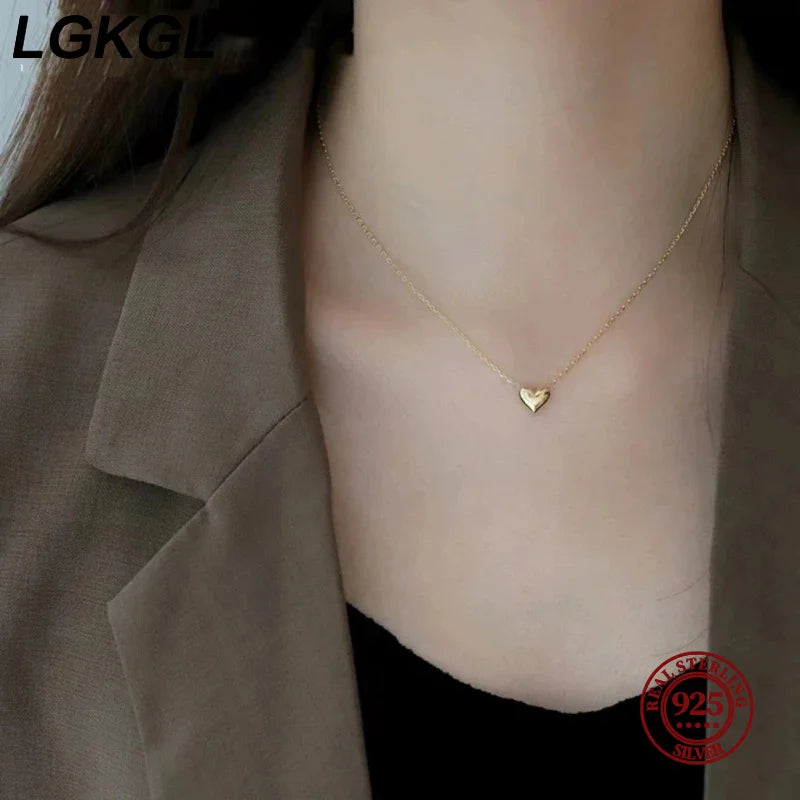 Amour 925 Gold Heart Pendant Necklace