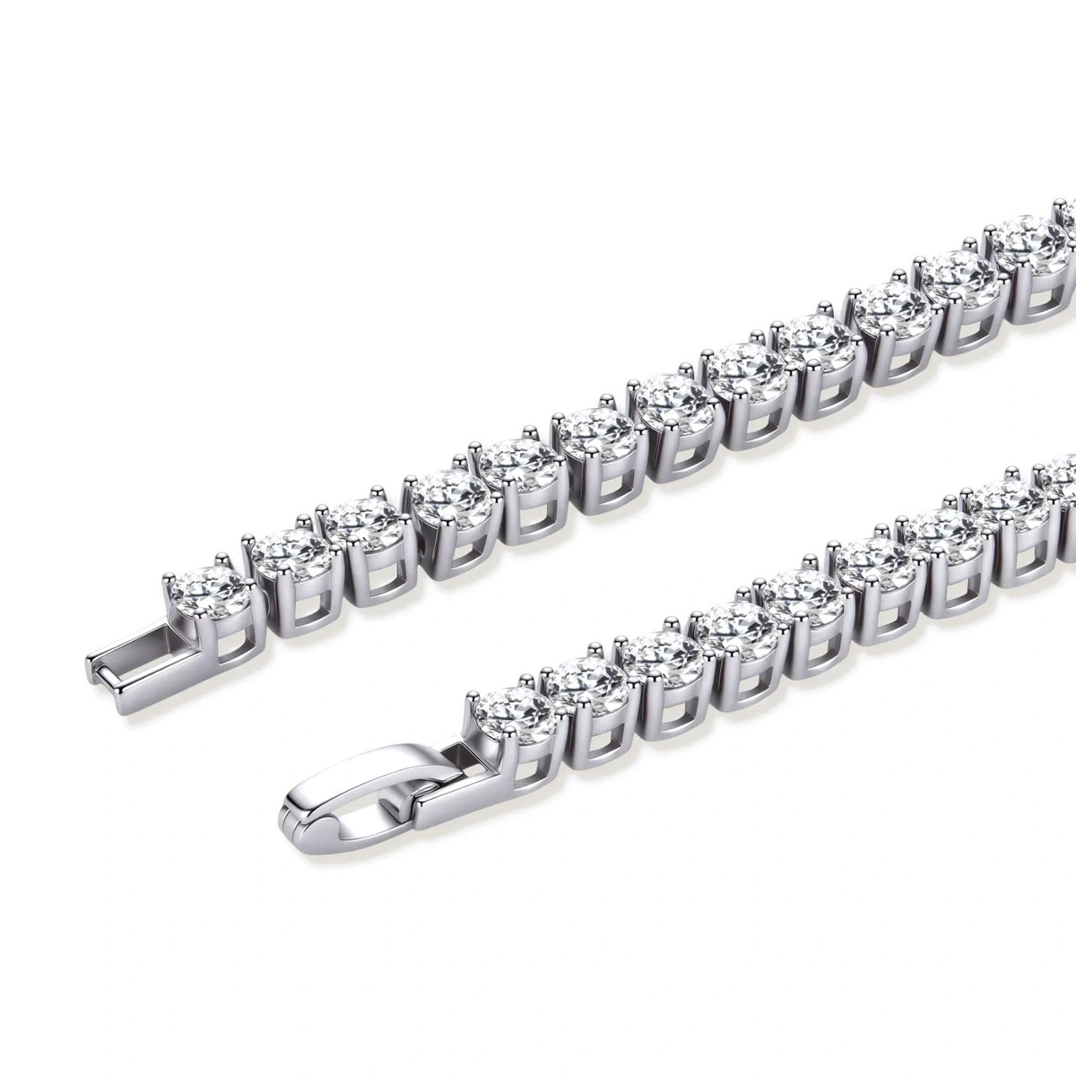 Moissanite Eternity Tennis Bracelet – Sterling Silver – alternate view 1