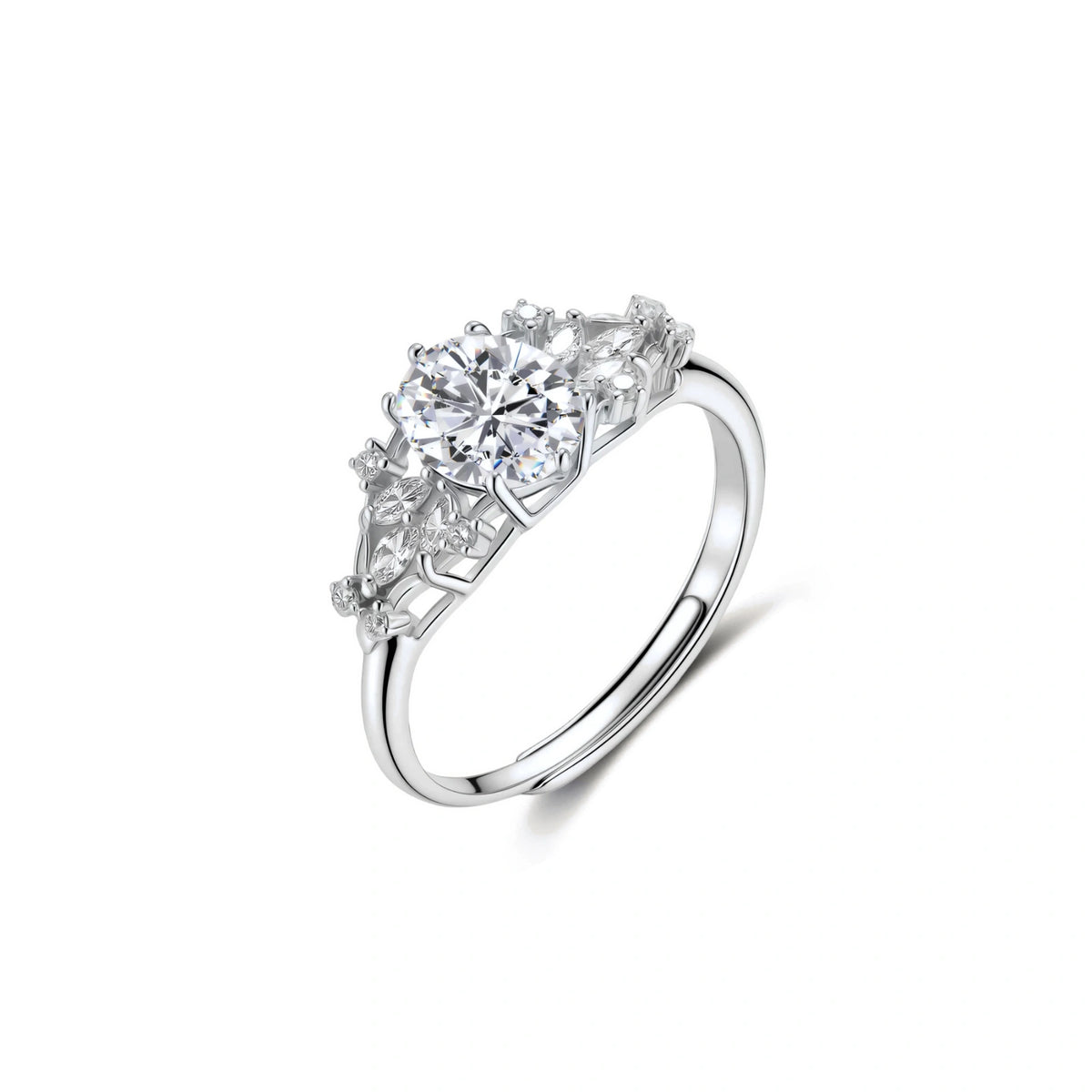 Celestial Halo Promise Ring – Sterling Silver