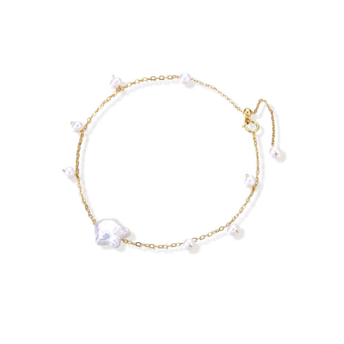 Baroque Pearl Chain Bracelet – Gold-Plated