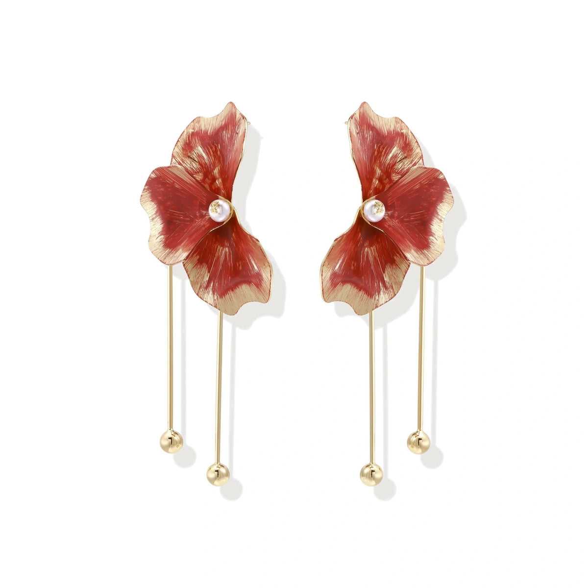 Enamel Mother-of-Pearl Statement Drops – 18K Gold-Plated
