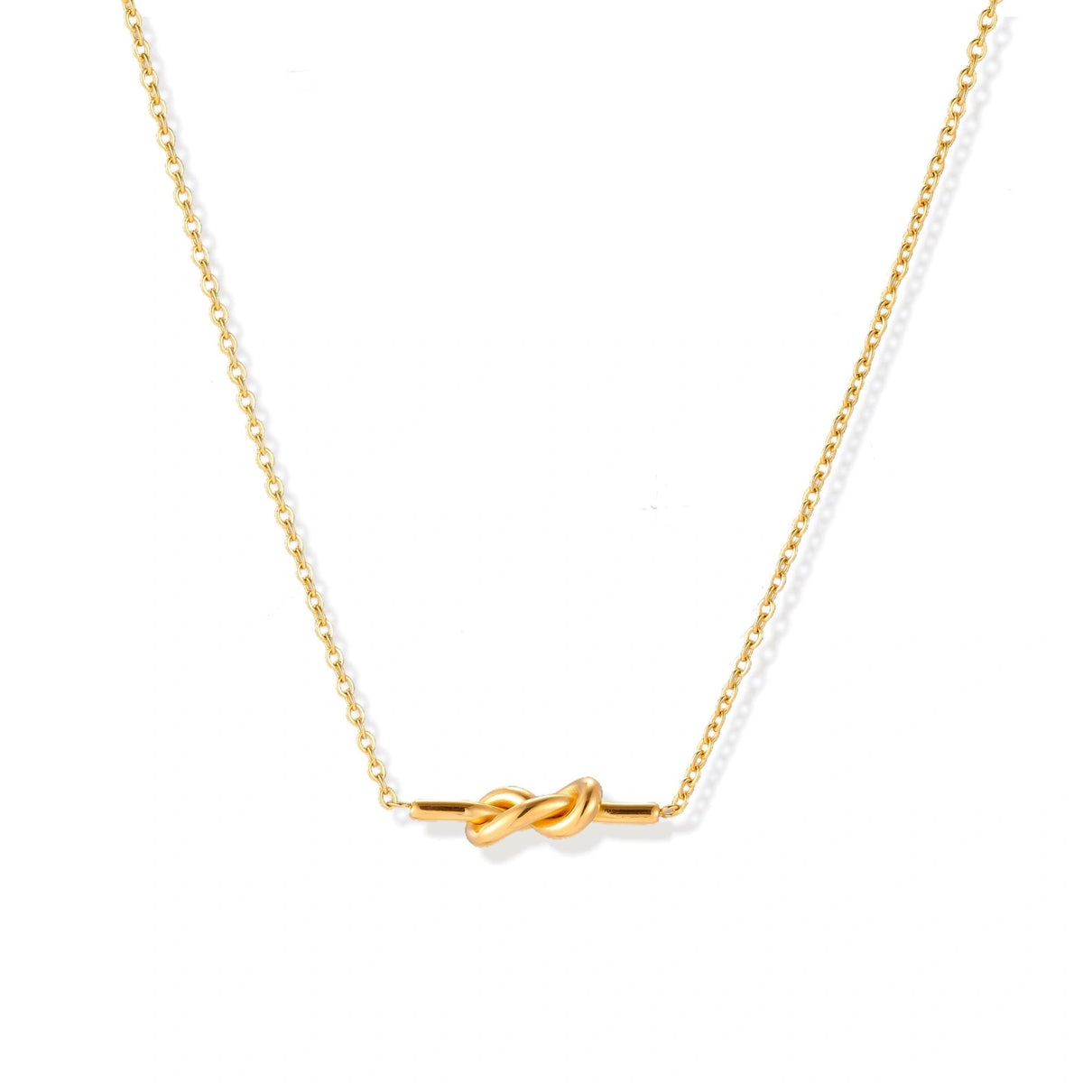 Knot Pendant Necklace – 18K Gold-Plated