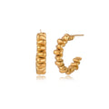 Twisted Spiral Hoop Earrings – 14K Gold-Plated