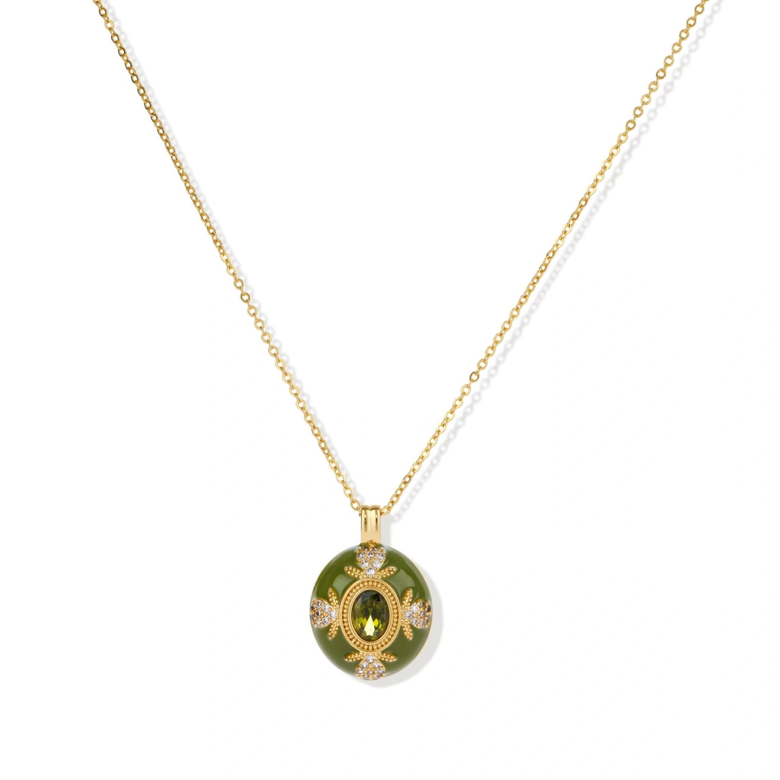 Emerald Empress green pendant necklace