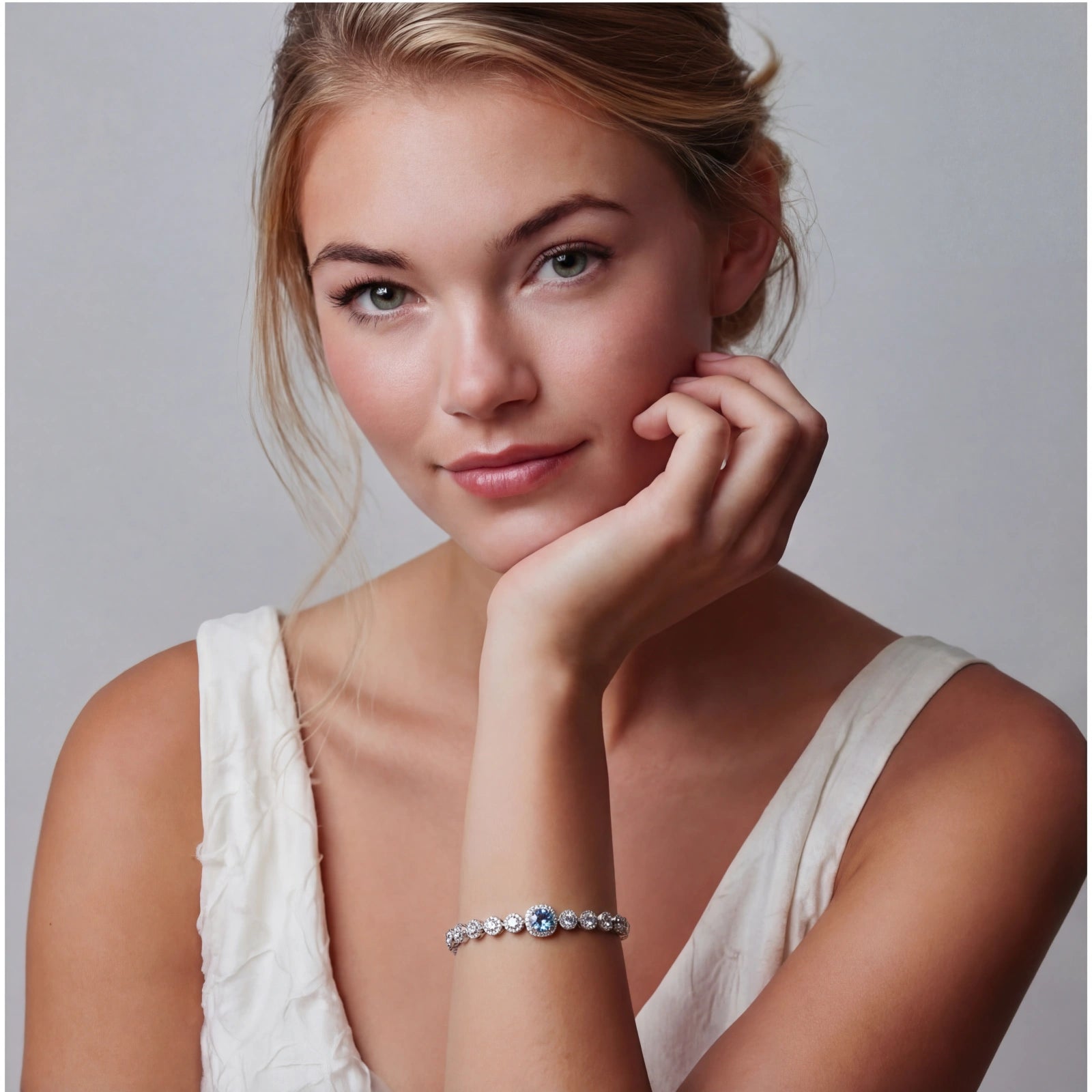 Azure Moissanite Tennis Bracelet