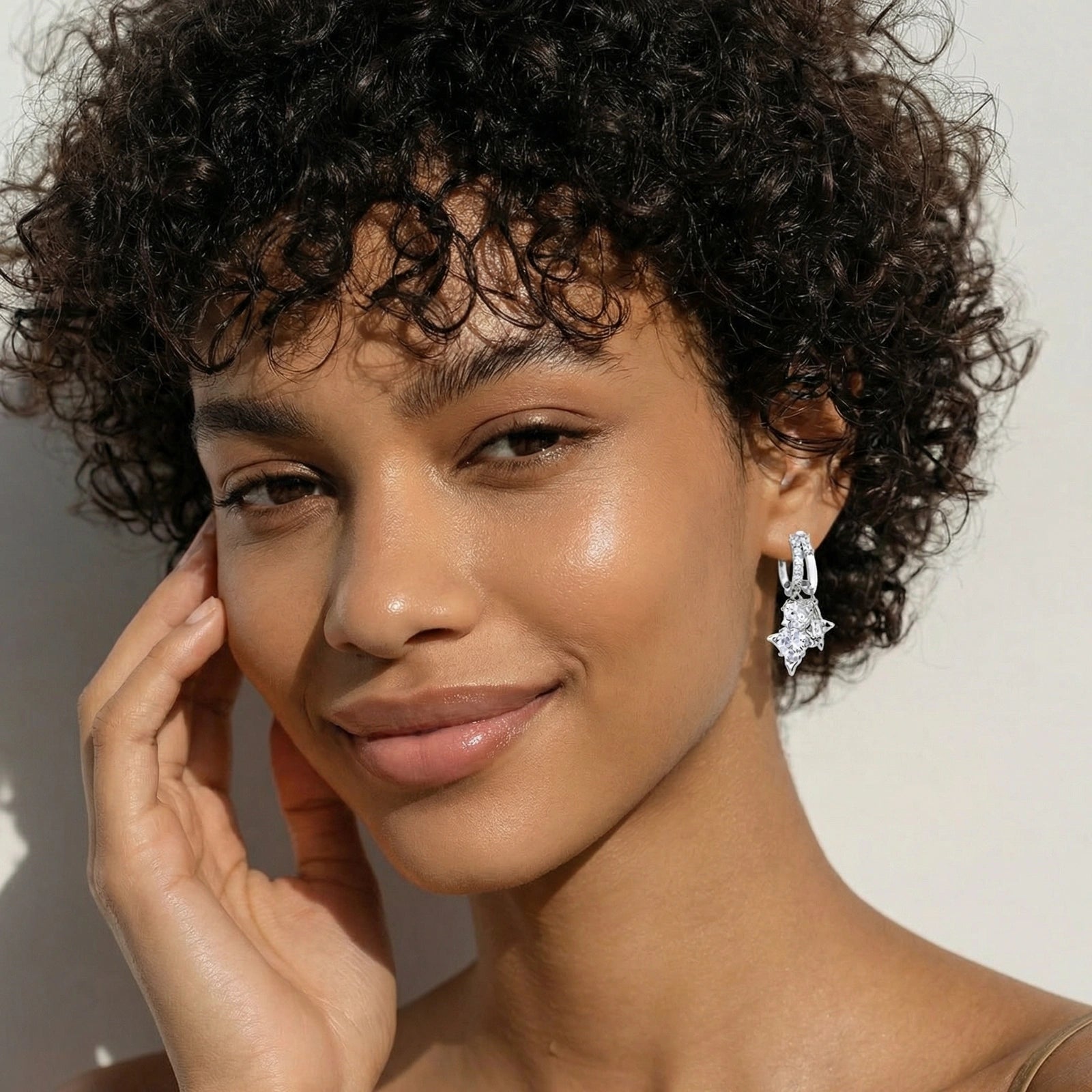 Celestial Cascade Zirconia Drop Earrings