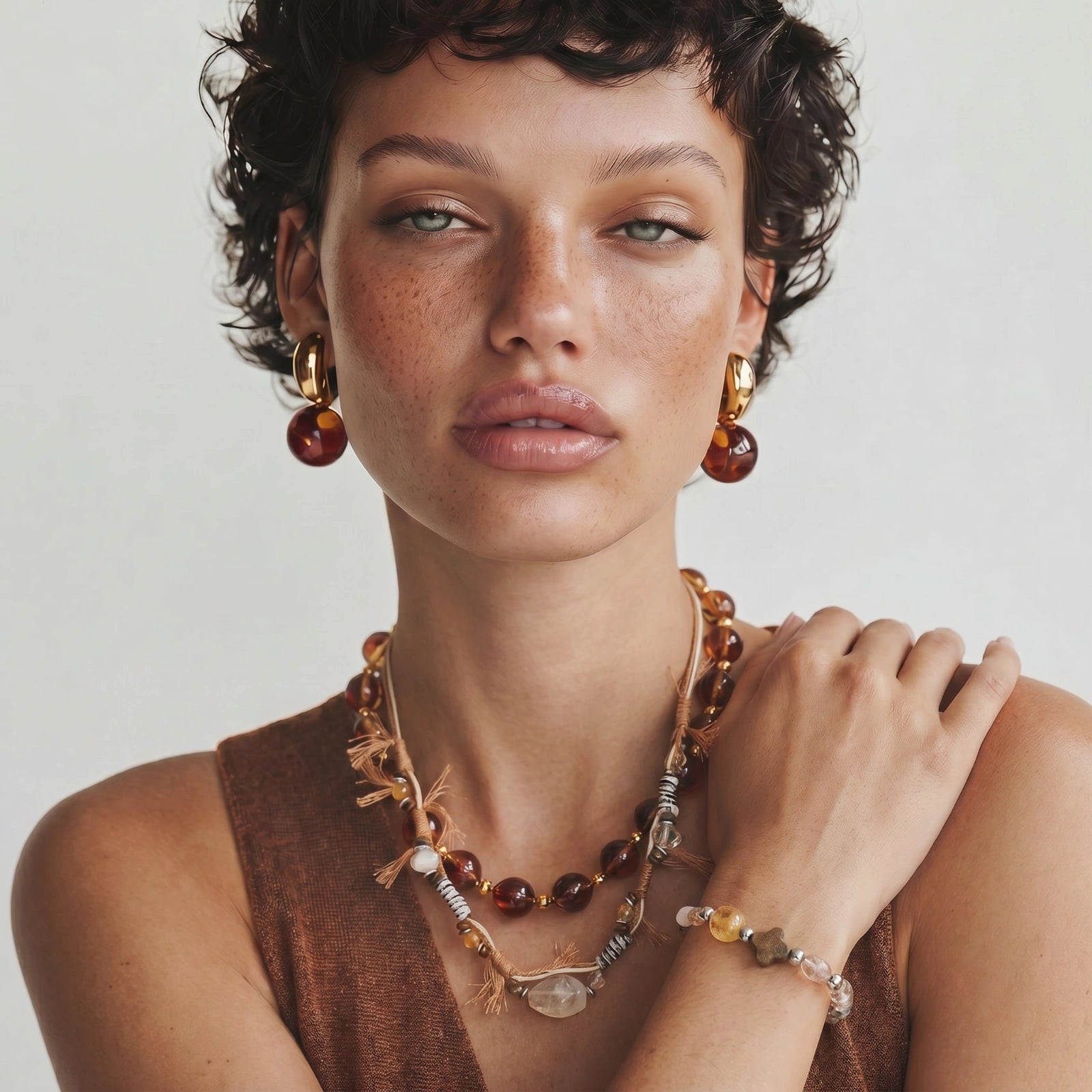 Golden Manifest Stone Bracelet