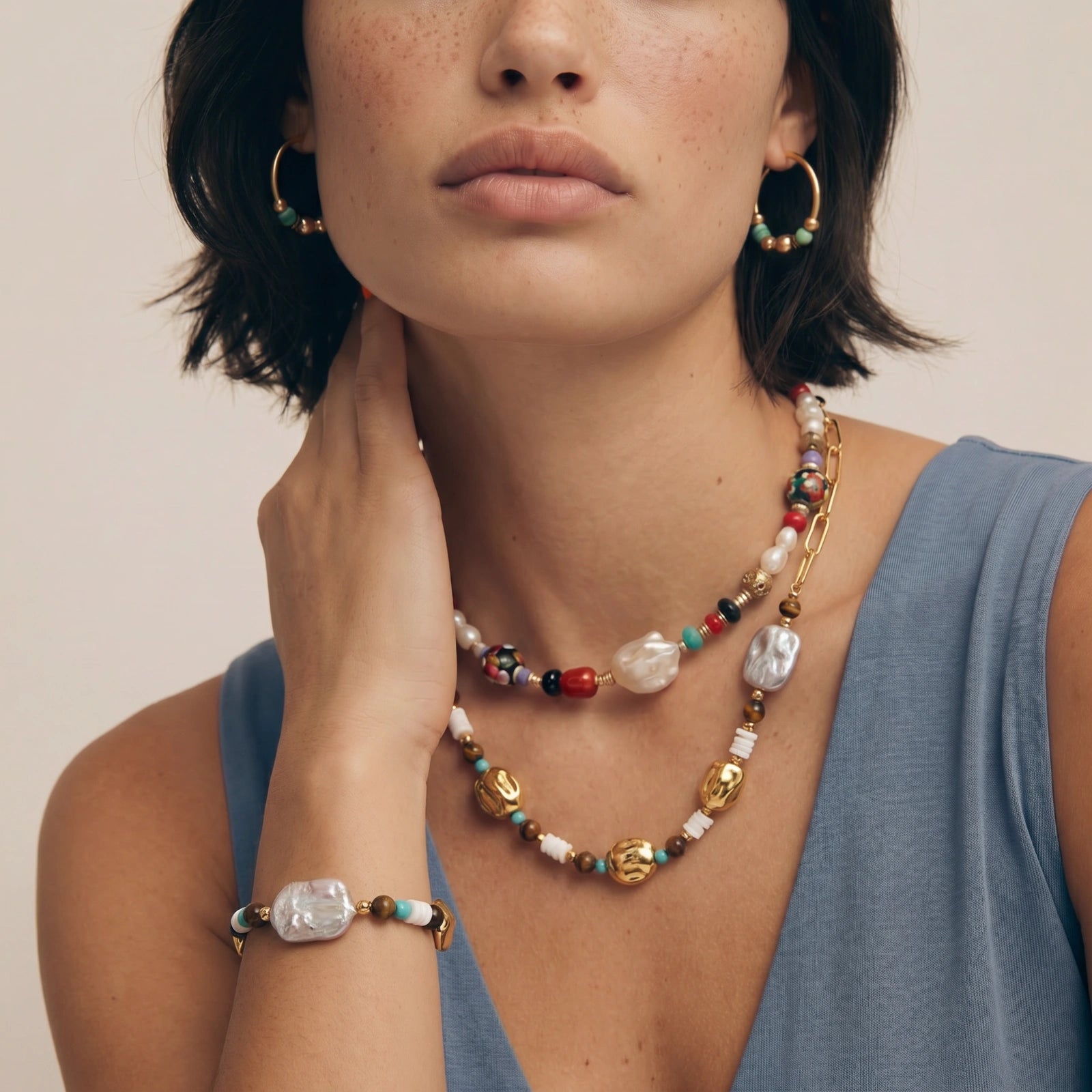 Mystic Harmony Pearl & Stone Bracelet