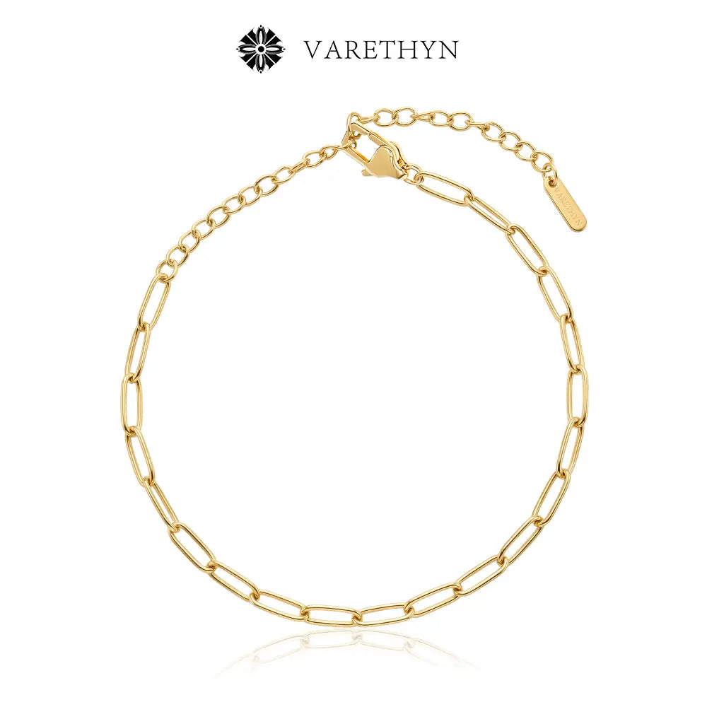 4Pcs Minimalist Gold-Plated Layered Bracelet Set Chunky Paperclip & Toggle Clasp Chain Bracelets for Women