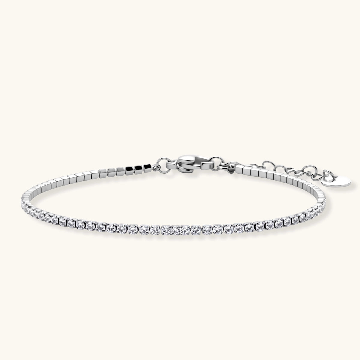 Clear Zircon Tennis Bracelet – Stainless Steel – alternate view 7