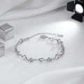 Elegant Silver Heart Moissanite Bracelet - Perfect for Parties and Gifts