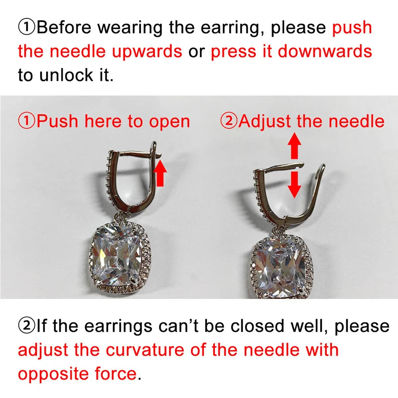 Blue Zirconia Orchid Drop Earrings – alternate view 5