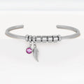 Customizable Beaded Lettering Stainless Steel Bracelet