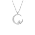 Céleste Star Moon Zirconia Pendant