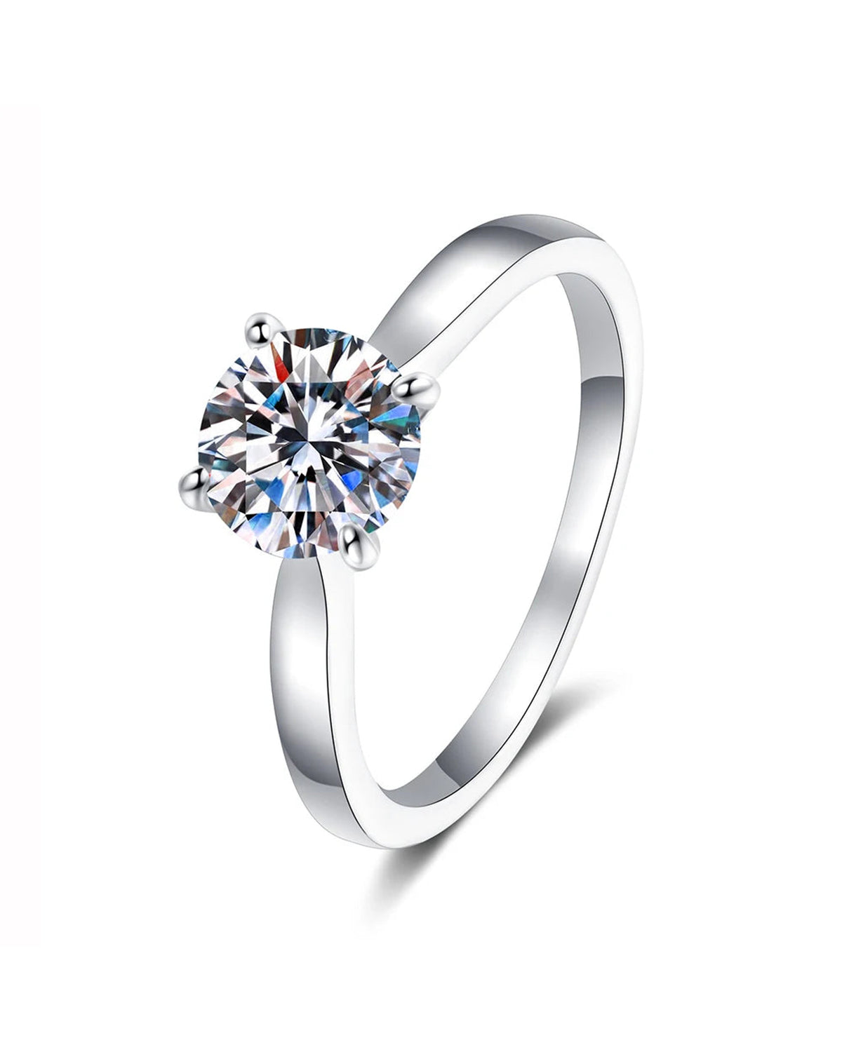 Solstice round-cut solitaire ring – product view