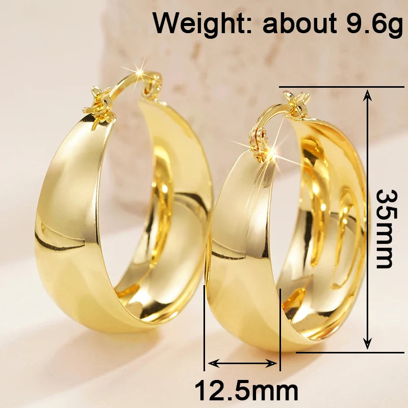 Round Statement Earrings – Gold-Tone Brass – alternate view 5