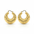 Chunky Statement Hoop Earrings – 18K Gold-Plated