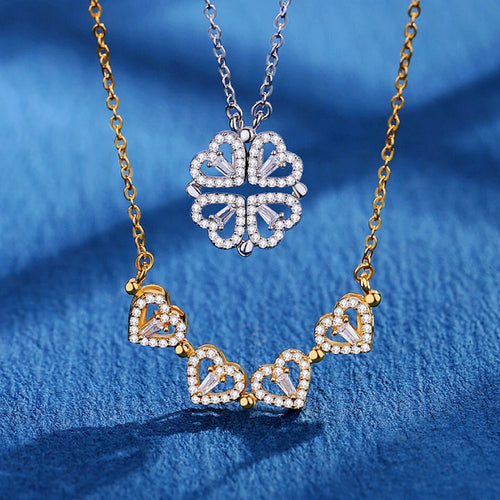 Amara Clover Heart Pendant Necklace