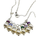 Pearl and Crystal Birthstone Necklace by Alexa Martha