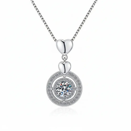 1ct or 2ct Moissanite Solitaire Pendant