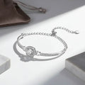 1 Carat Moissanite Square Bag Bracelet in 925 Sterling Silver