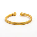 Cable Chain Open Cuff Bracelet – 18K Gold-Plated – alternate view 4