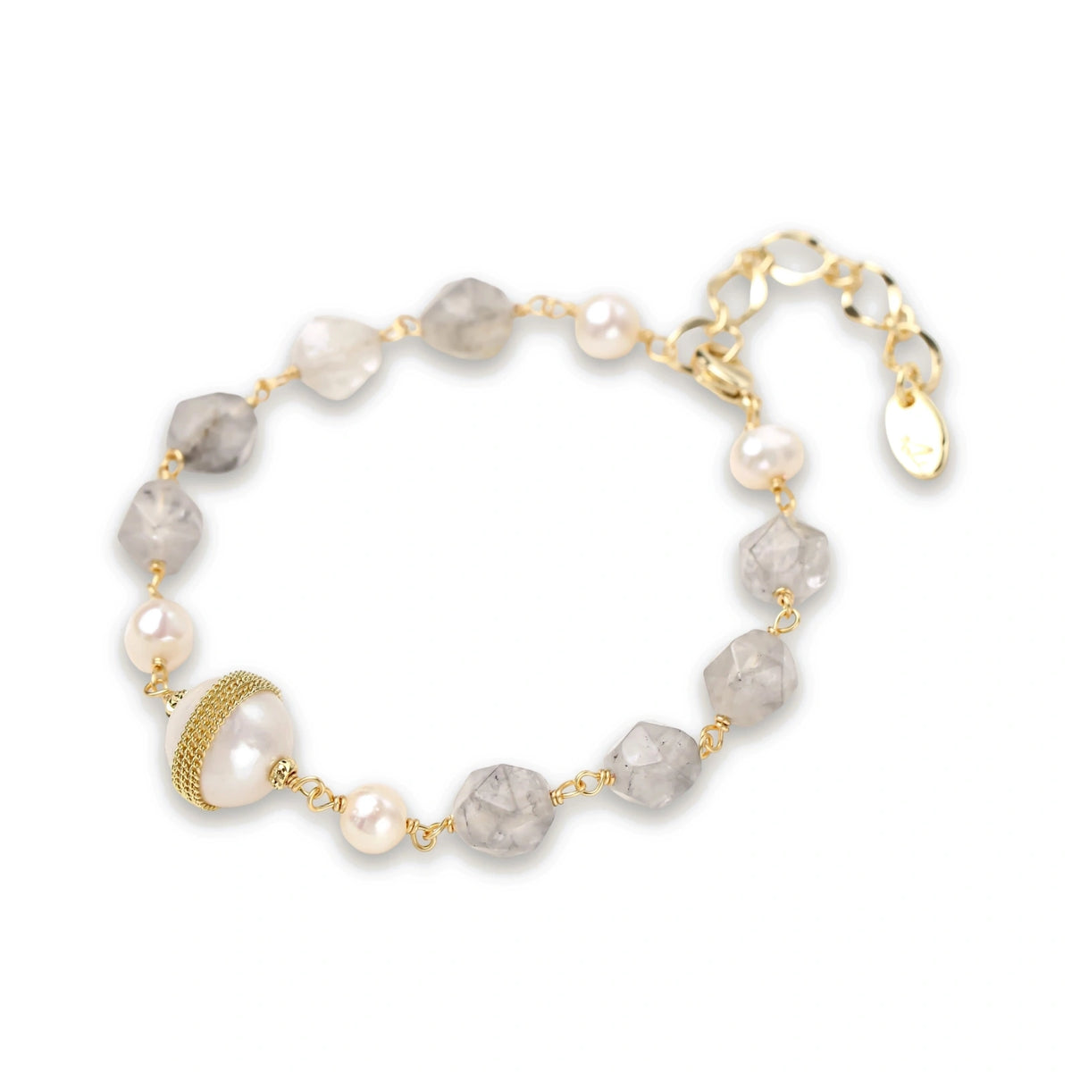 Baroque Pearl Crystal Bracelet