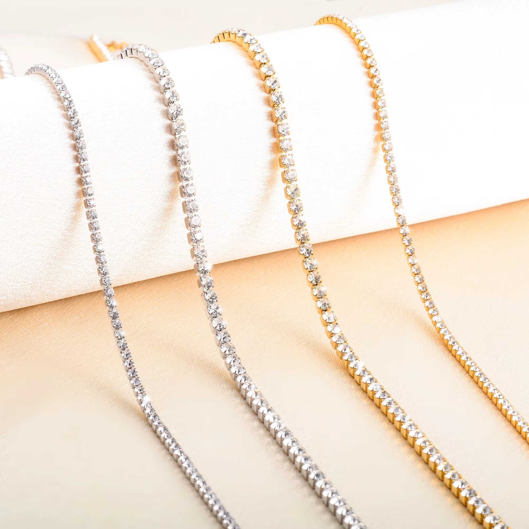 Celeste Crystal Tennis Chain Choker