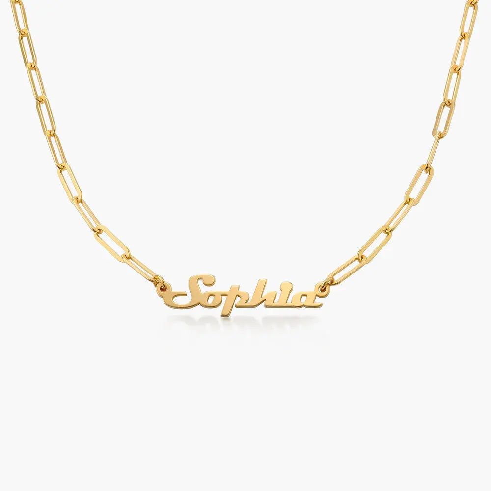 Elegant Silver Vintage Personalized Name Necklace