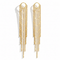 Chain Threader Earrings – Gold-Tone