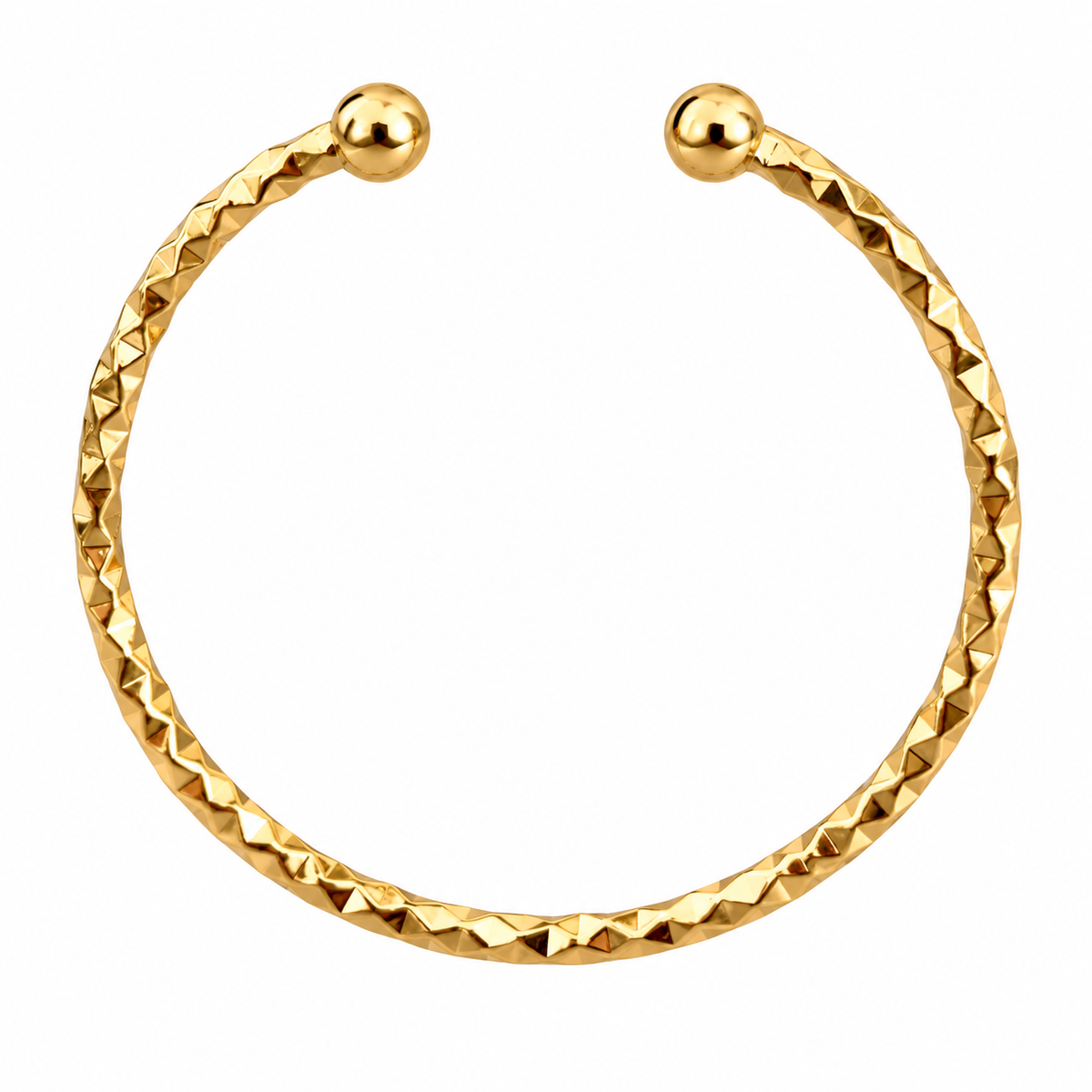 Hammered Cuff Bracelet – 18K Gold-Filled Stainless Steel