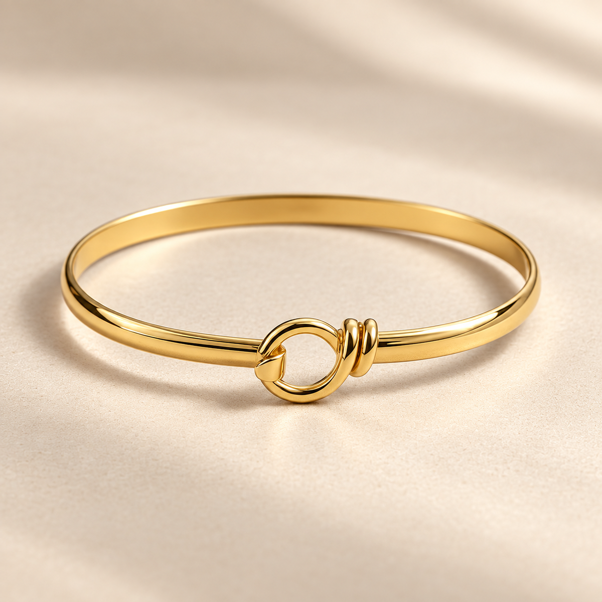 Knot Open Cuff Bangle Bracelet – Gold-Tone – alternate view 1