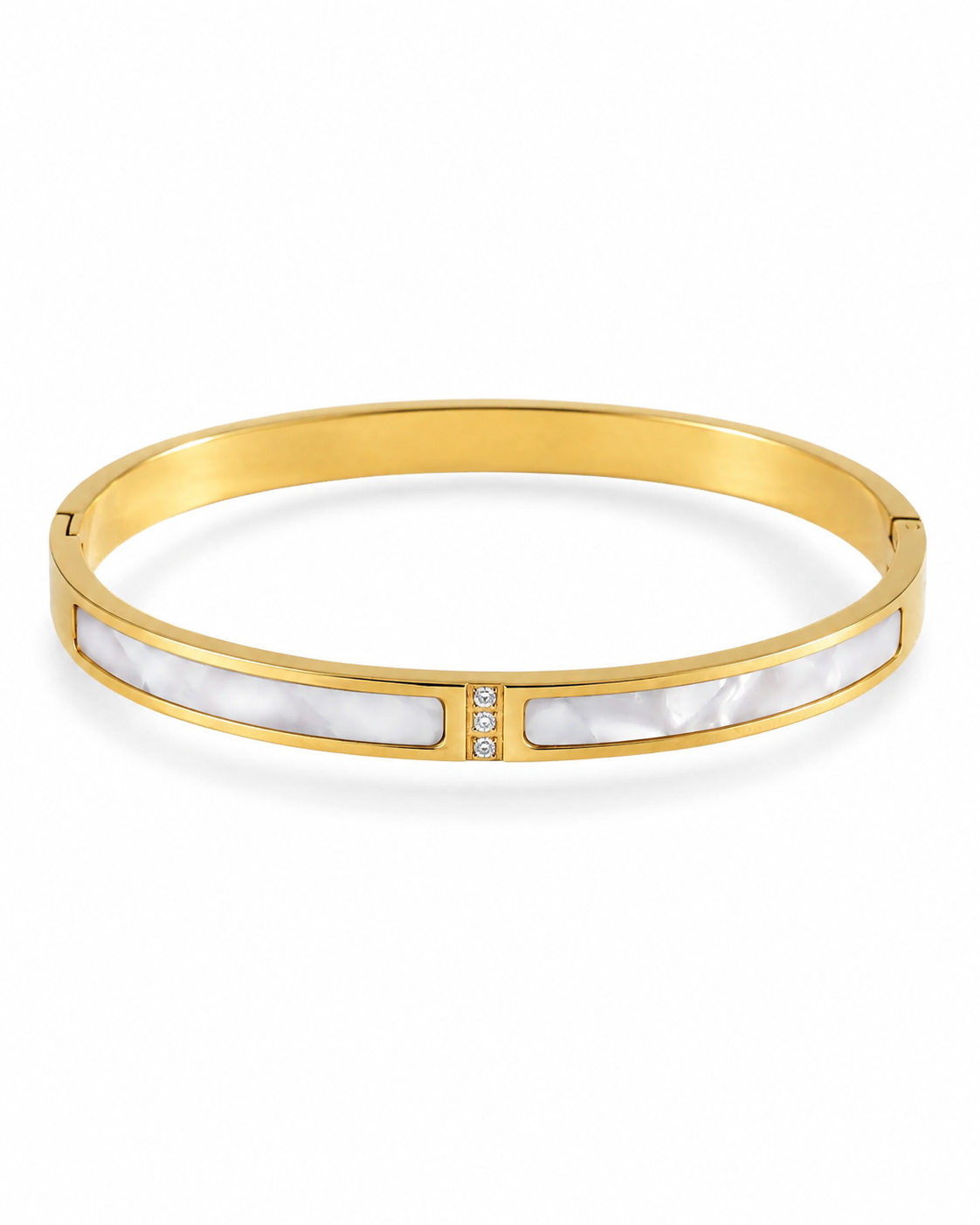 Cinq layered bangle set with varied finishes