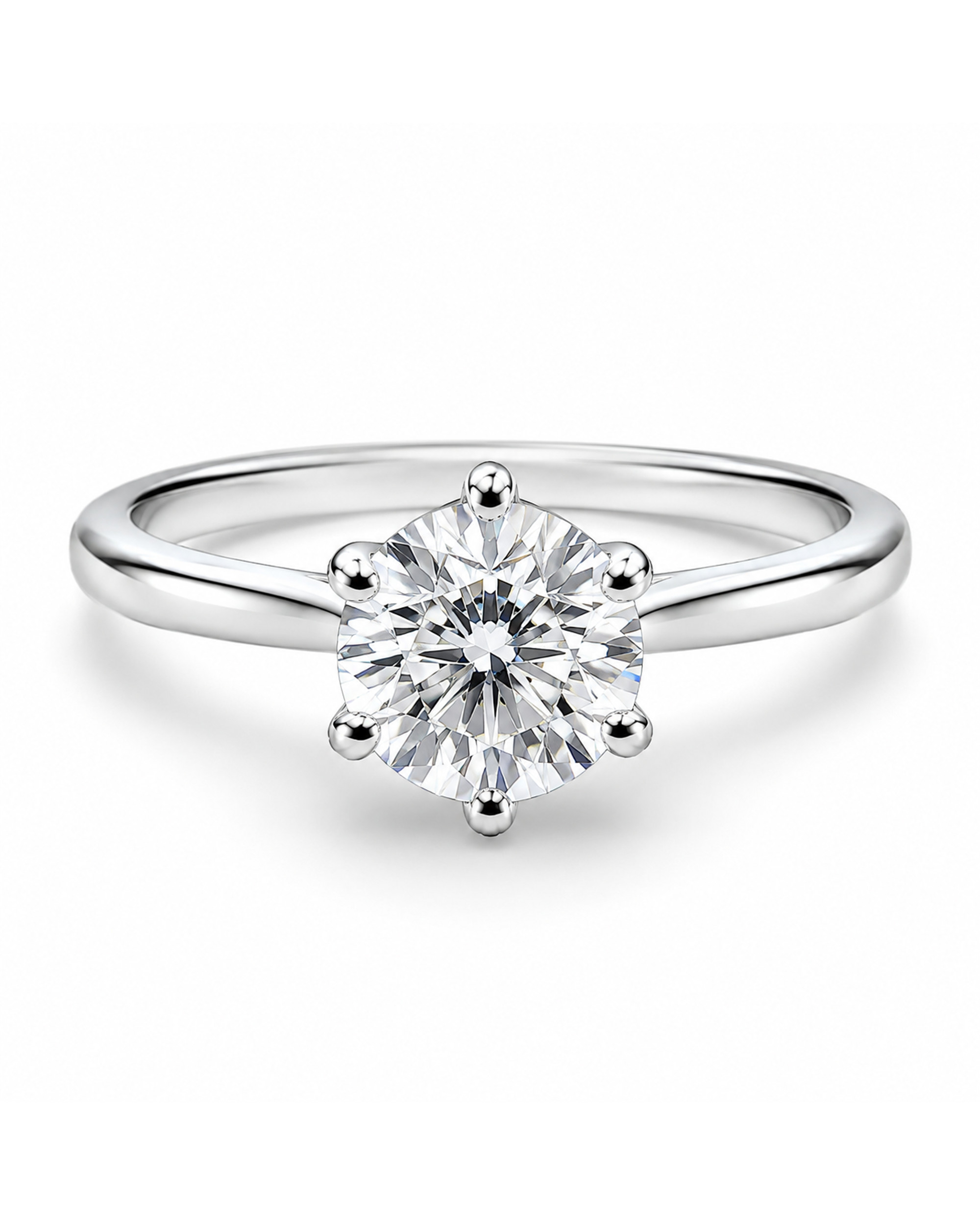 Solstice round-cut solitaire ring – alternate product view