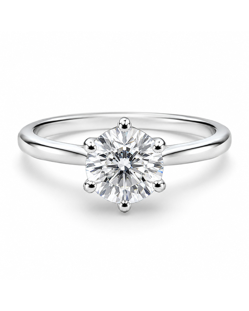 0.5ct Zircon Four-Prong Solitaire Ring – alternate view 1