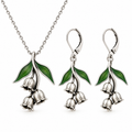 Lily of the Valley Floral Drop Earrings