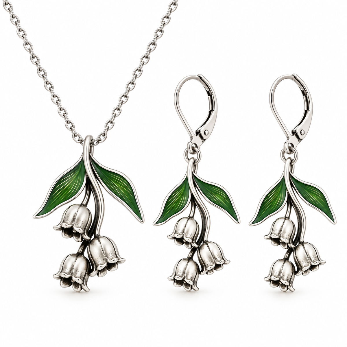 Lily of the Valley Floral Drop Earrings