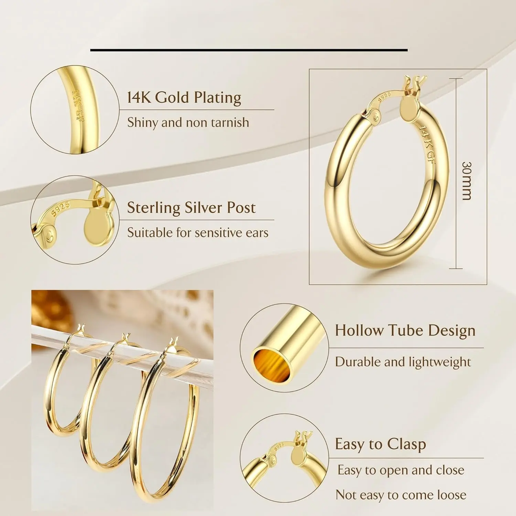 Chunky Tube Hoops