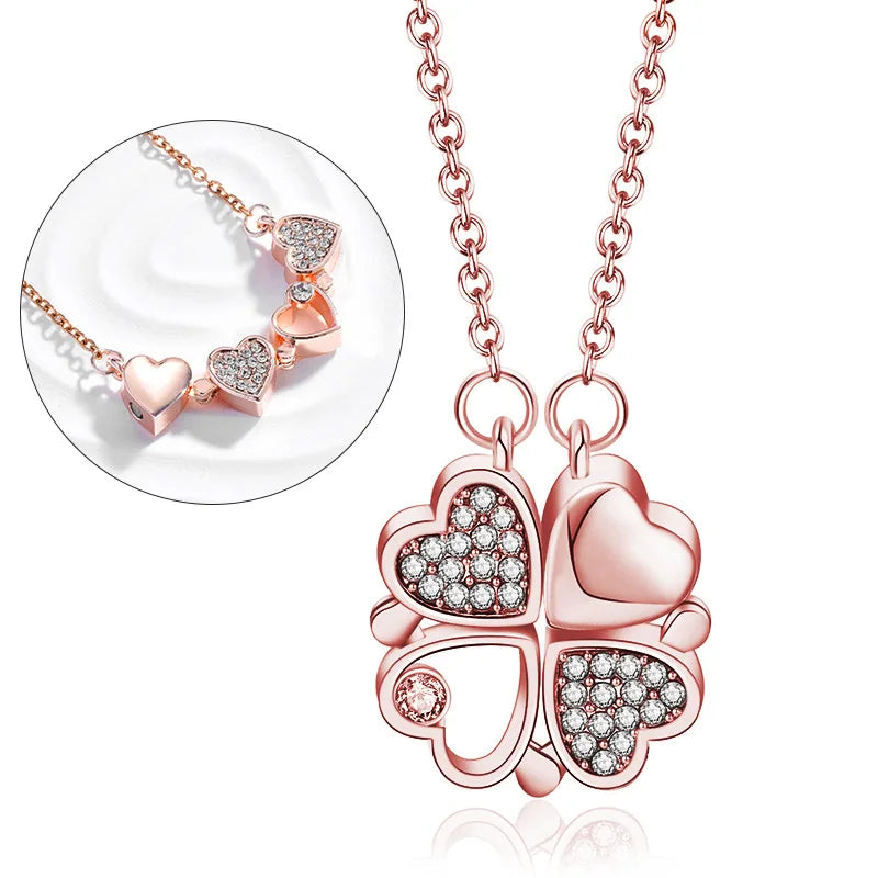 Amara Clover Heart Pendant Necklace