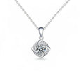 925 Sterling Silver Moissanite Necklace with Destiny Pendant