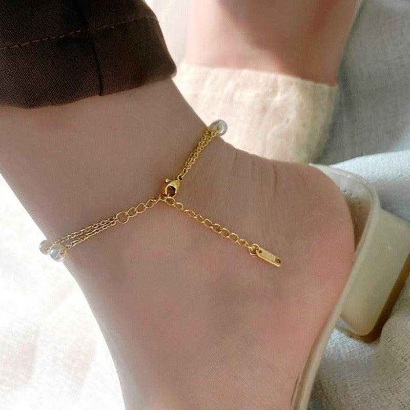 Papillon bead anklet for summer styling