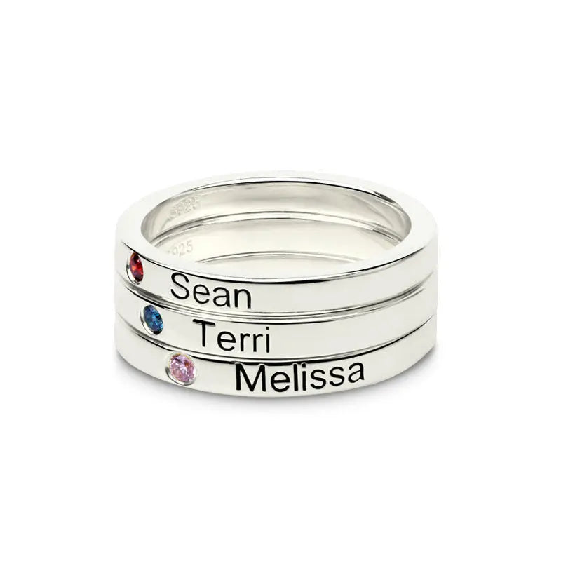 S925 Personalized Name Ring for Couples