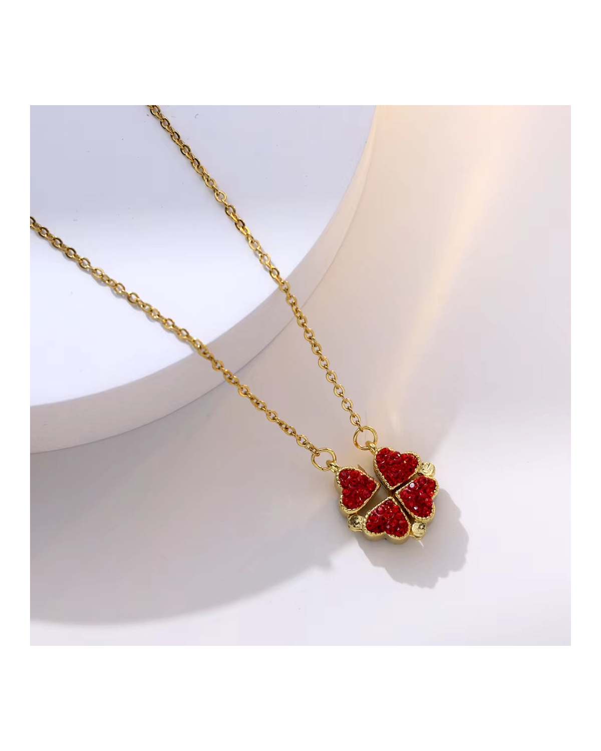 Amara Clover Heart Pendant Necklace